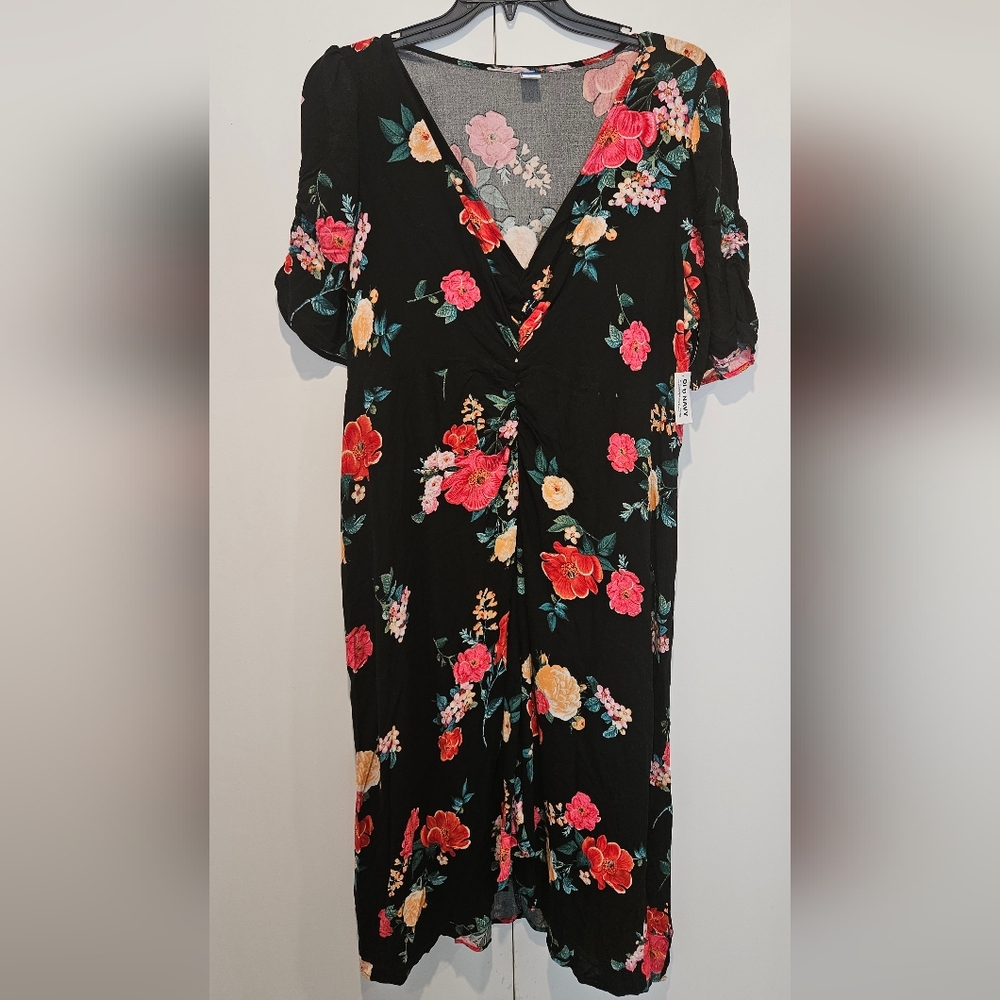 Floral Black Dress